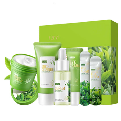 Cleanser,Face Serum, Face Cream, Eye Cream, Facial Mask And Mud Mask,Moisturizing Skincare Set